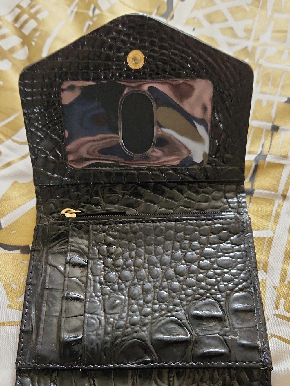 BRAHMIN Small Veronica Black Melbourne Leather Wallet - Picture 4 of 9